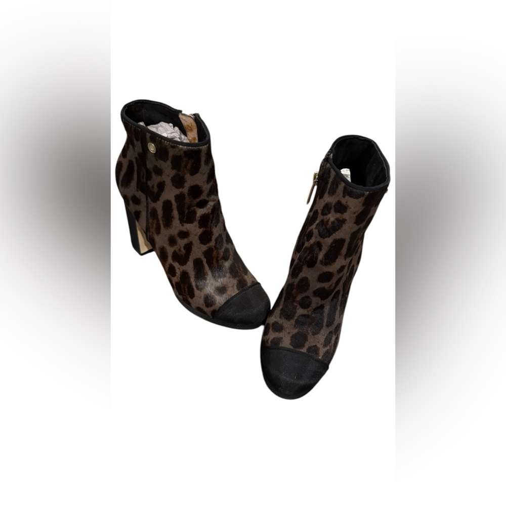 Karl Lagerfeld Lainey Bootie Heels-Leopard